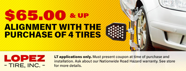 Alignment Special with the Purchase of 4 Tires